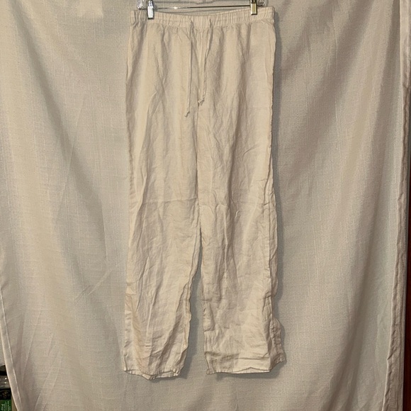 Aritzia Wilfred Free 100% Organic Linen Straight Leg Pant Large - Picture 3 of 10